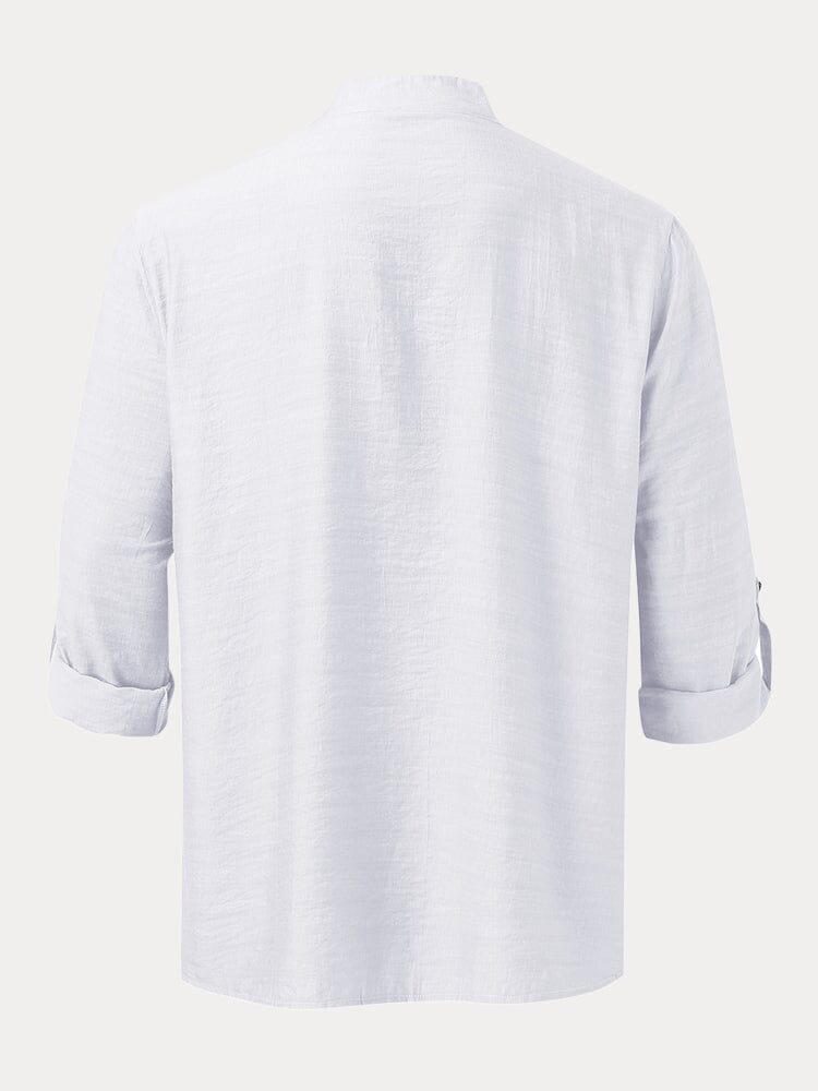 Camisa de playa henley de manga larga