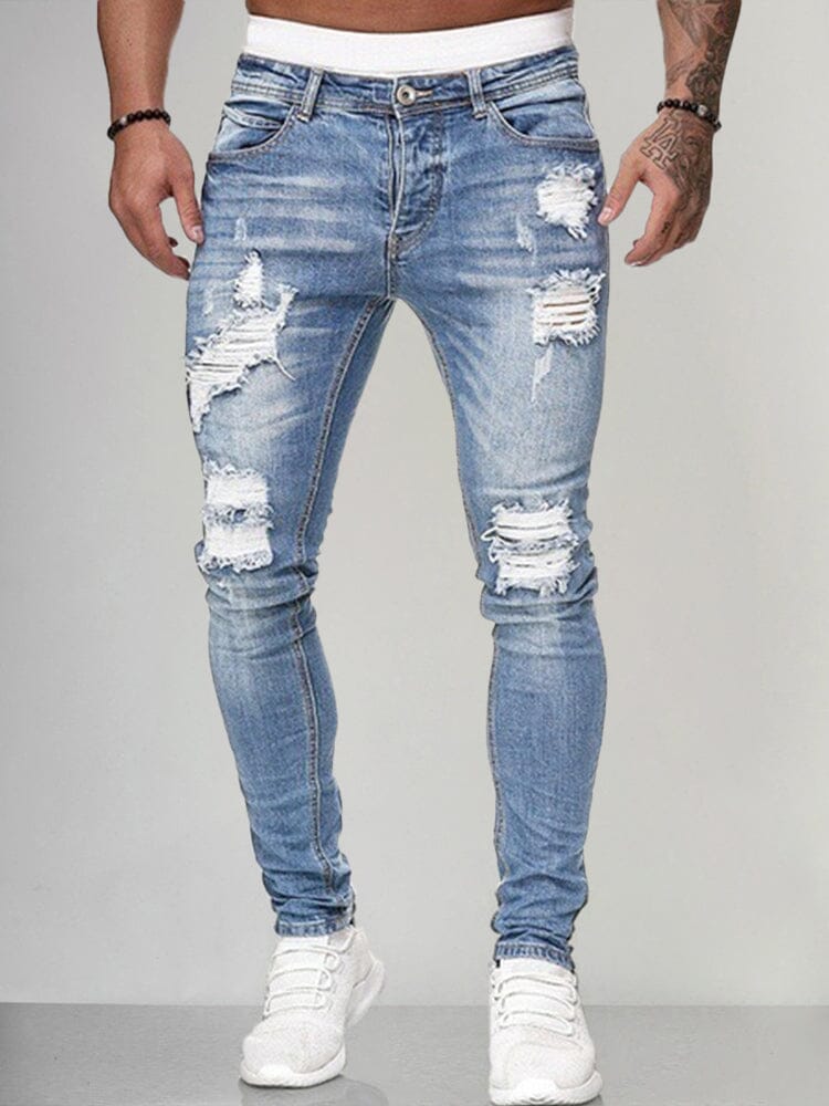 Vaqueros pitillo rotos