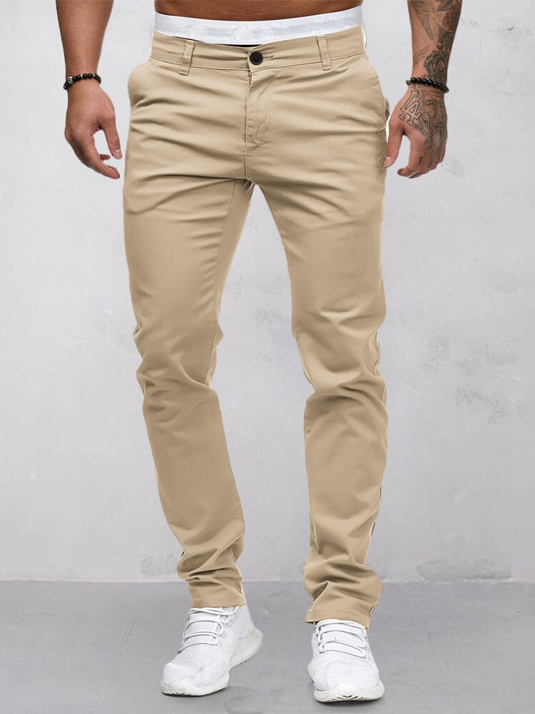 Pantalón liso casual cómodo