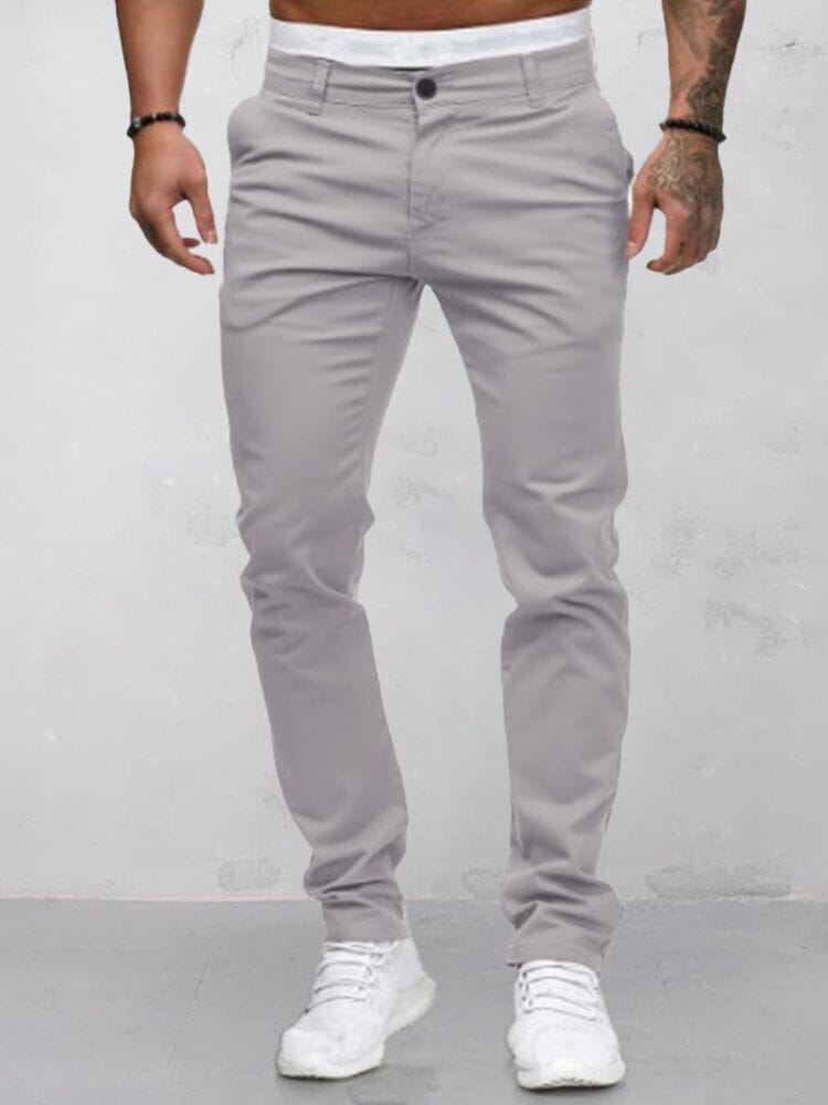 Pantalón liso casual cómodo