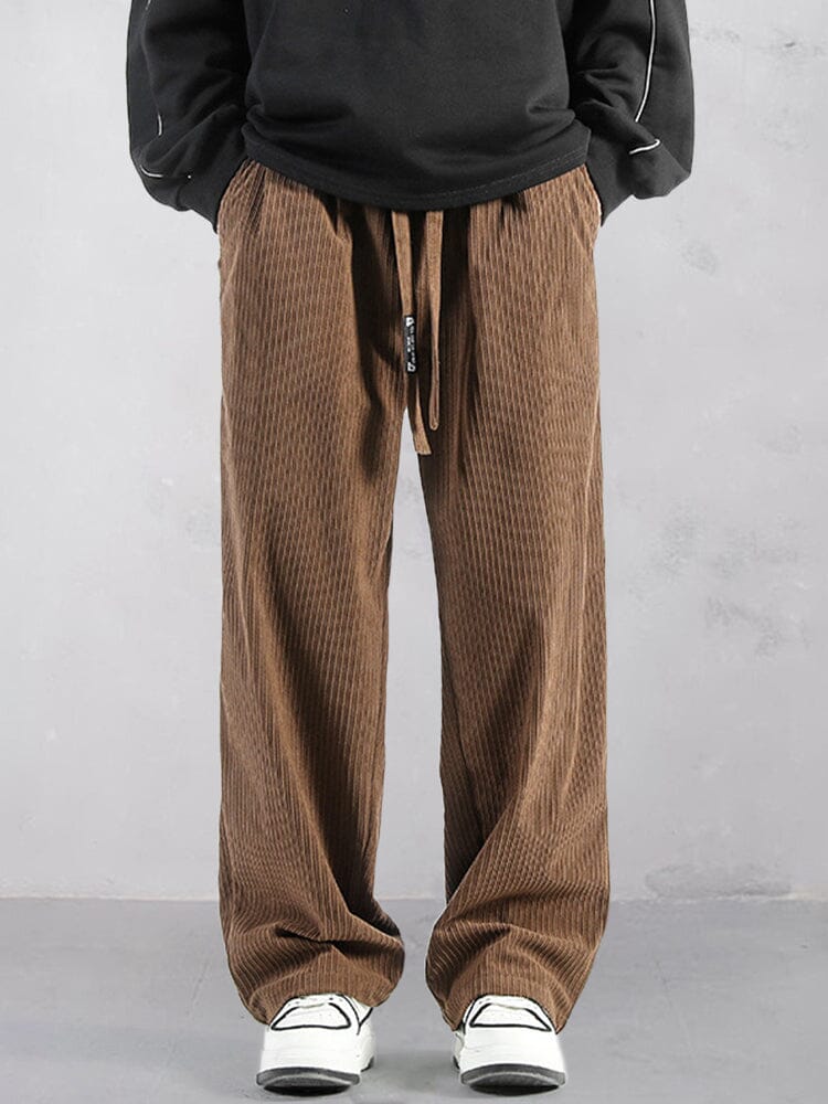 Pantalón recto de pana casual