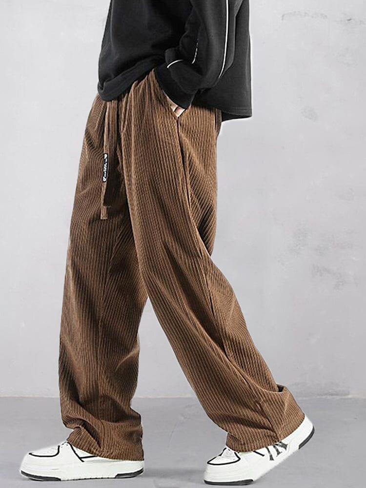 Pantalón recto de pana casual