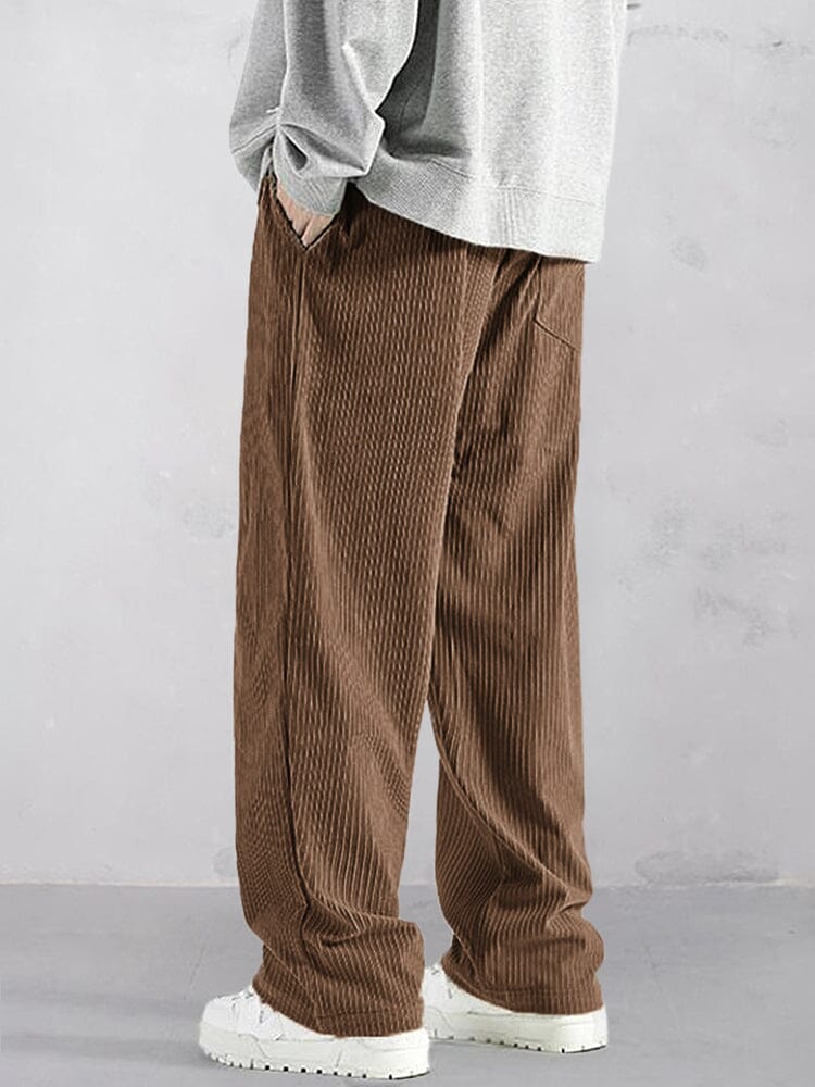 Pantalón recto de pana casual