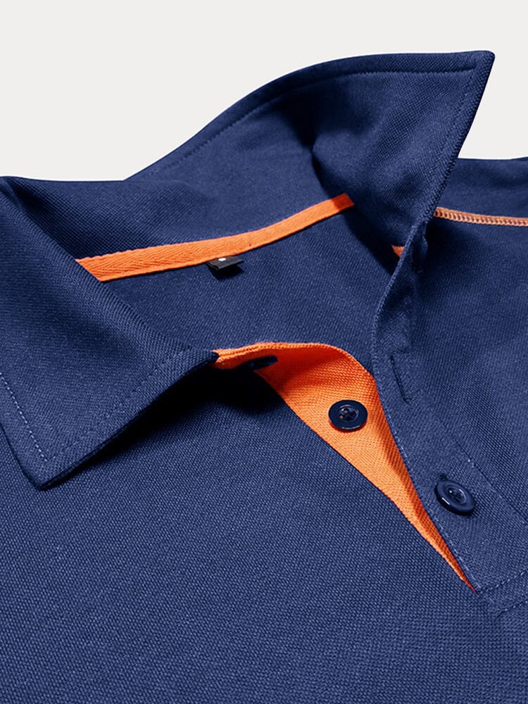 Polo clásico suave de bloques de color