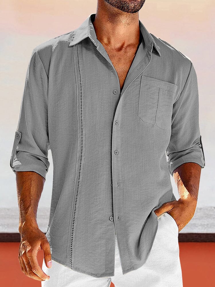 Camisa casual sencilla con bolsillo