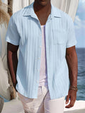 Camisa casual a rayas texturizada