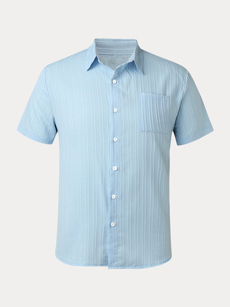 Camisa casual a rayas texturizada
