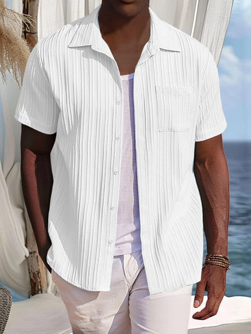 Camisa casual a rayas texturizada