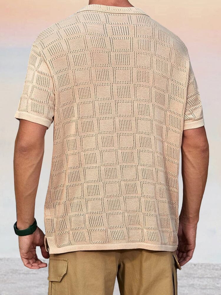Camisa de punto ligera con diseño calado