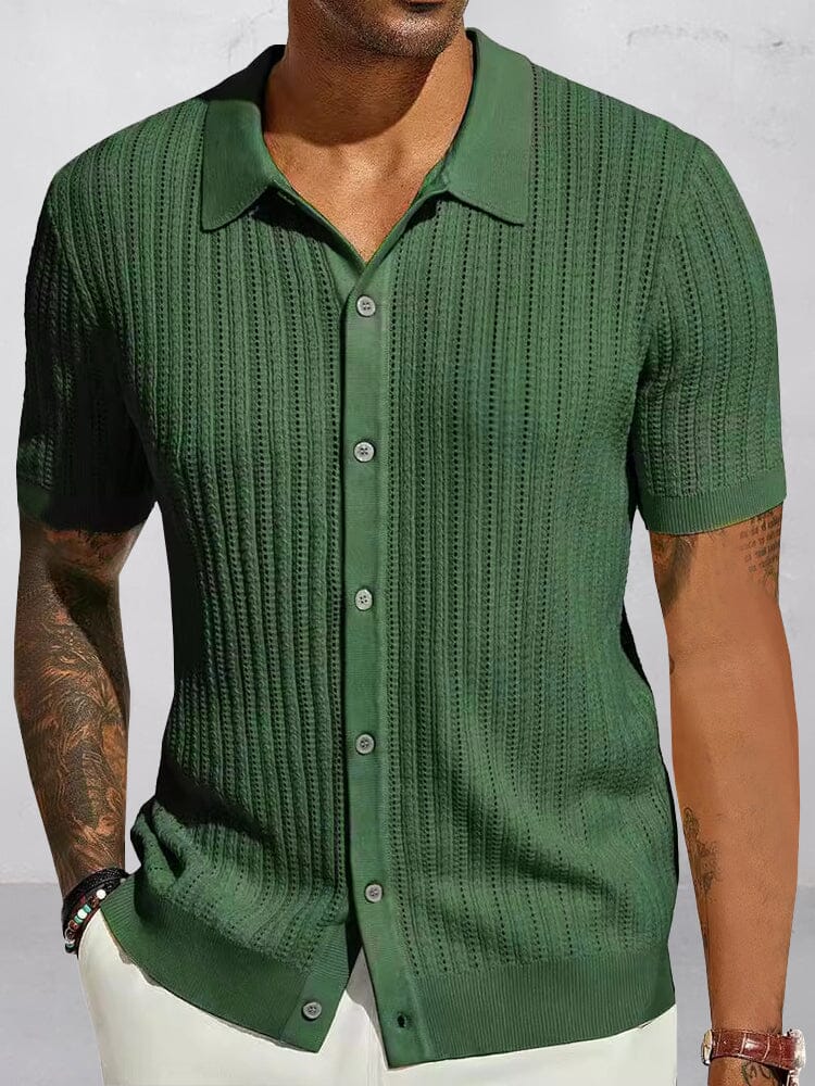 Camisa de punto calado transpirable