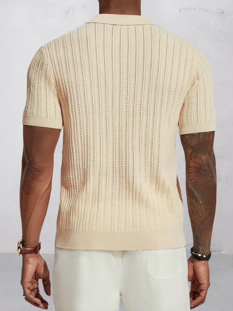 Camisa de punto calado transpirable