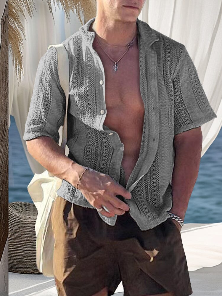Camisa de punto transpirable con calados