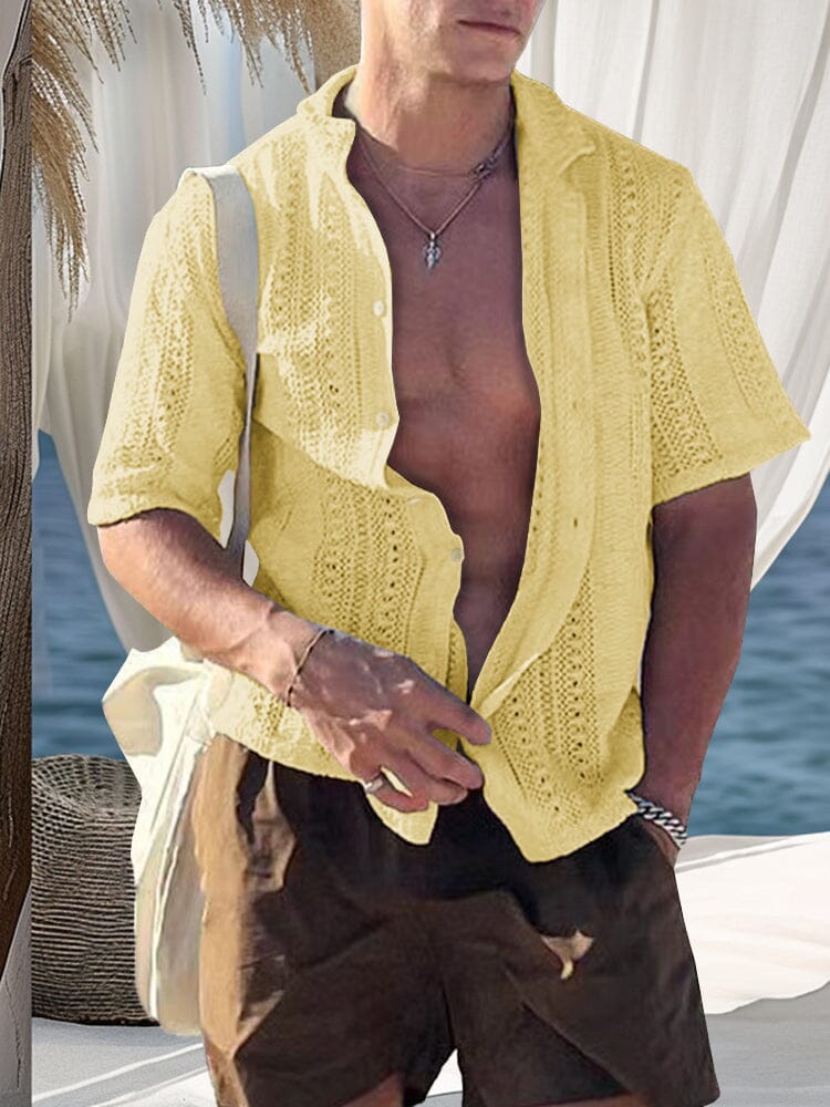 Camisa de punto transpirable con calados