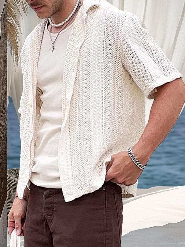 Camisa de punto transpirable con calados