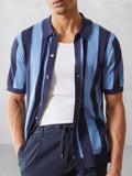 Camisa de punto a rayas estilo vintage