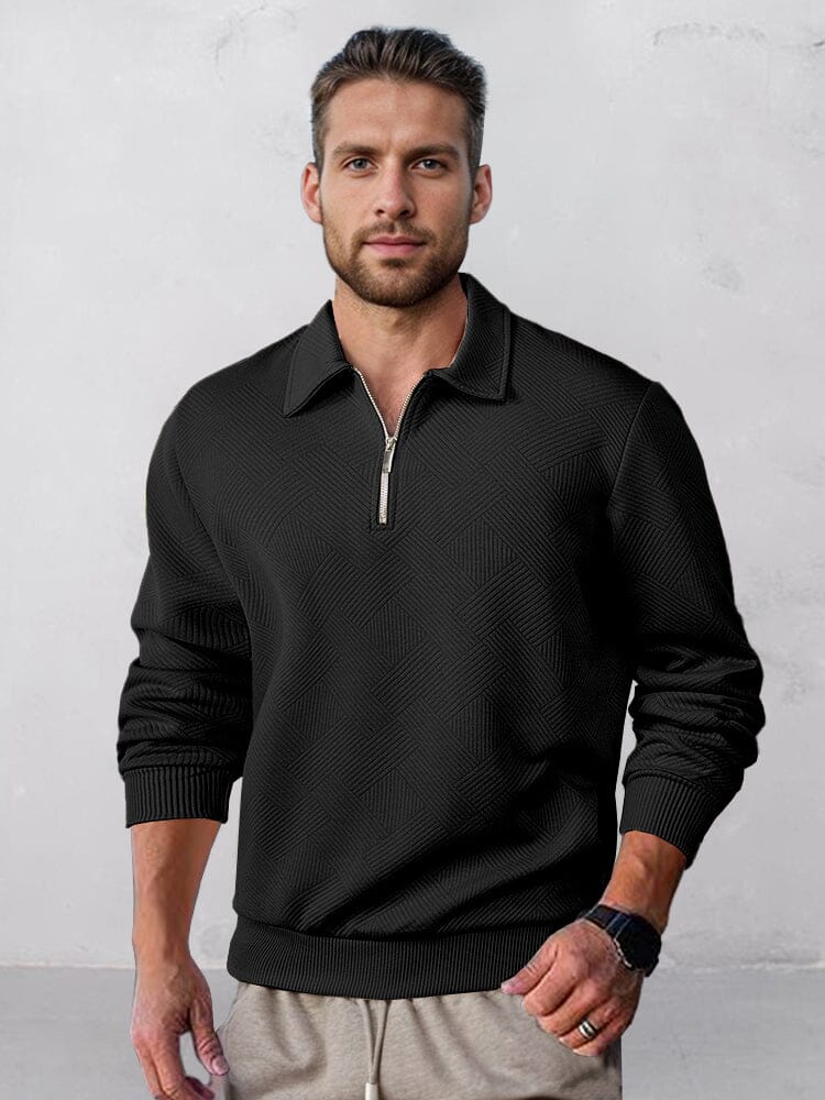 Top casual de jacquard con diseño de rombos
