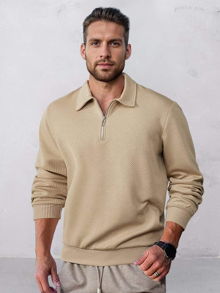 Top casual de jacquard con diseño de rombos