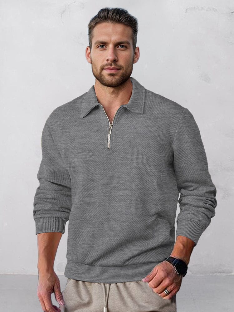 Top casual de jacquard con diseño de rombos
