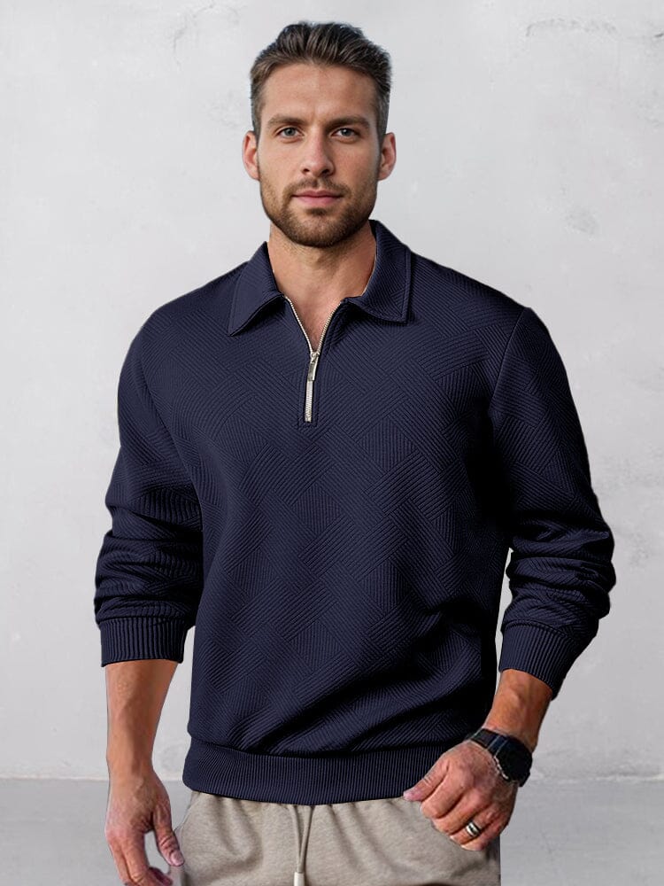 Top casual de jacquard con diseño de rombos