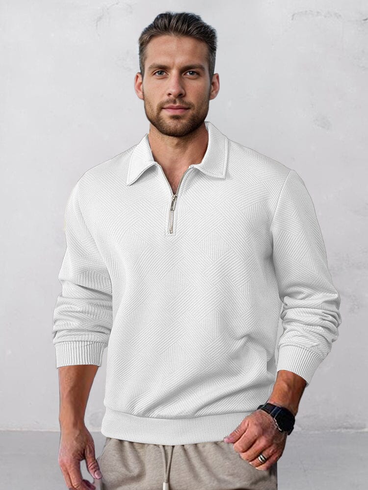 Top casual de jacquard con diseño de rombos