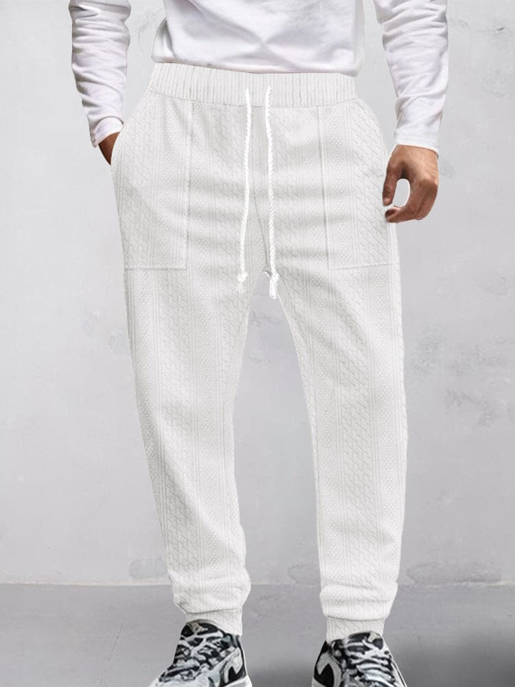 Pantalón urbano texturizado jacquard