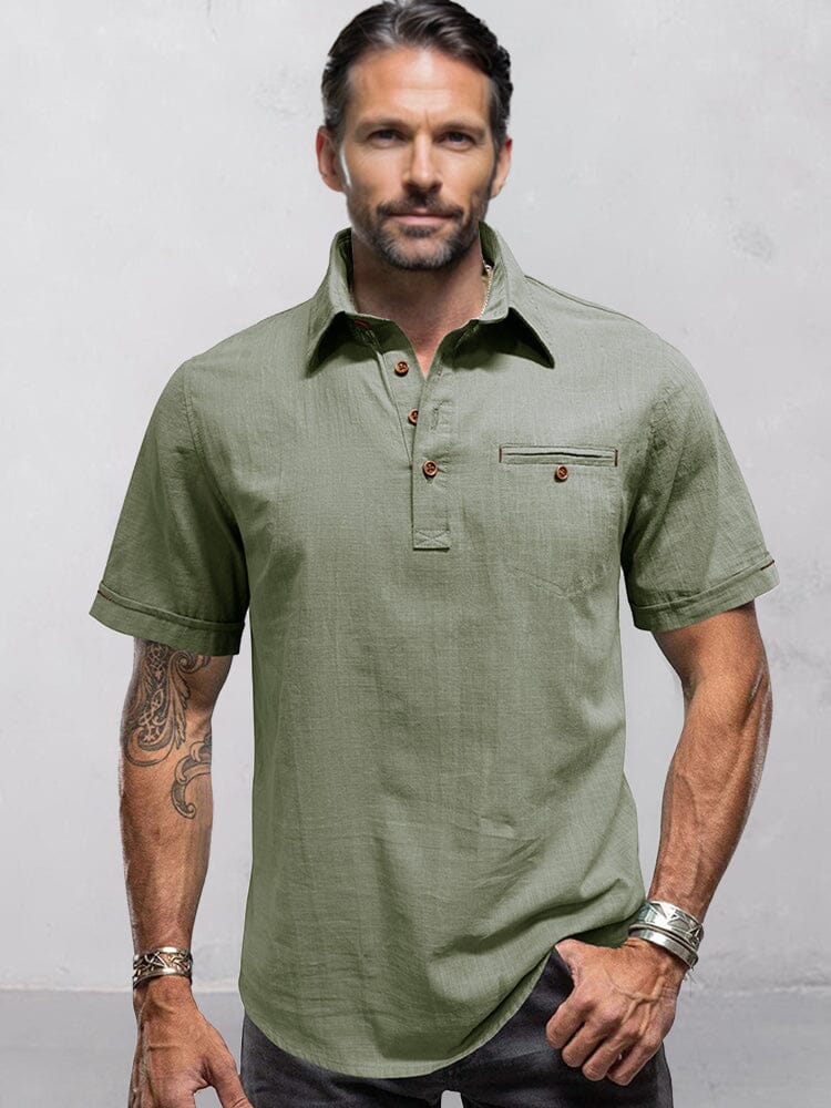 Camisa minimalista estilo lino
