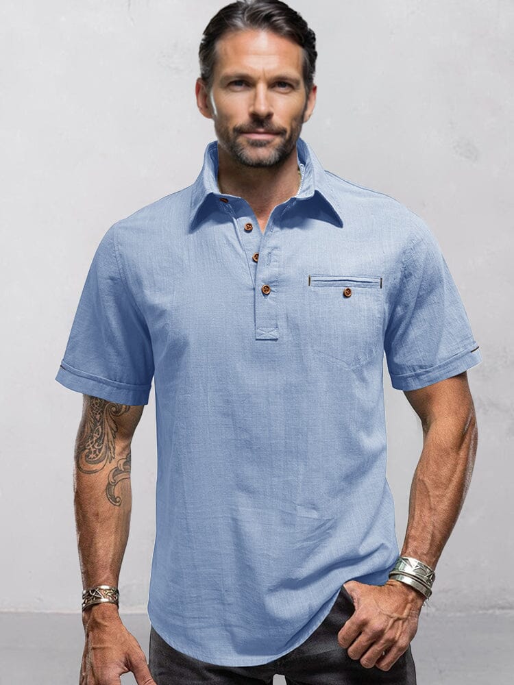 Camisa minimalista estilo lino