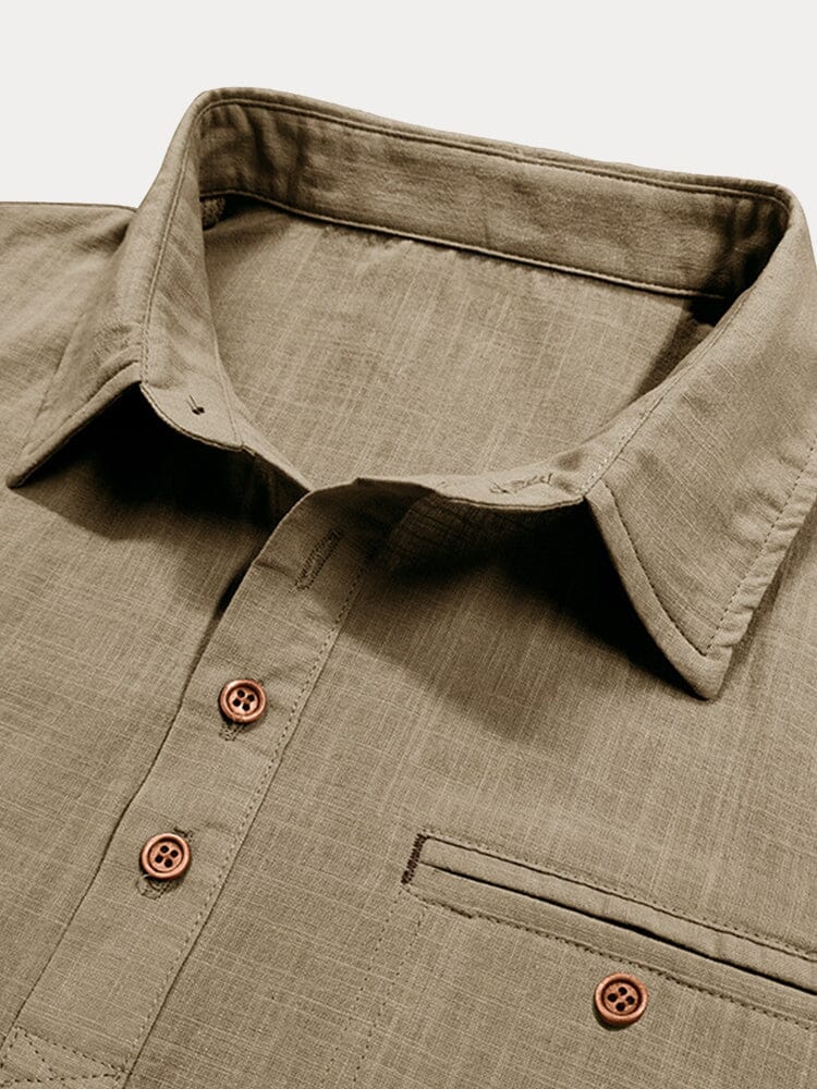 Camisa minimalista estilo lino