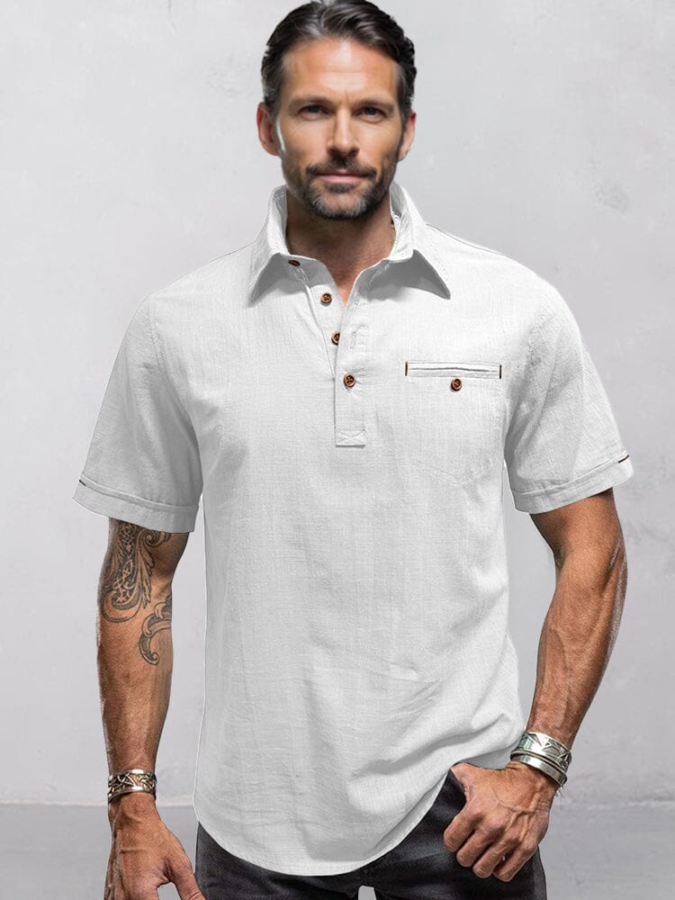 Camisa minimalista estilo lino