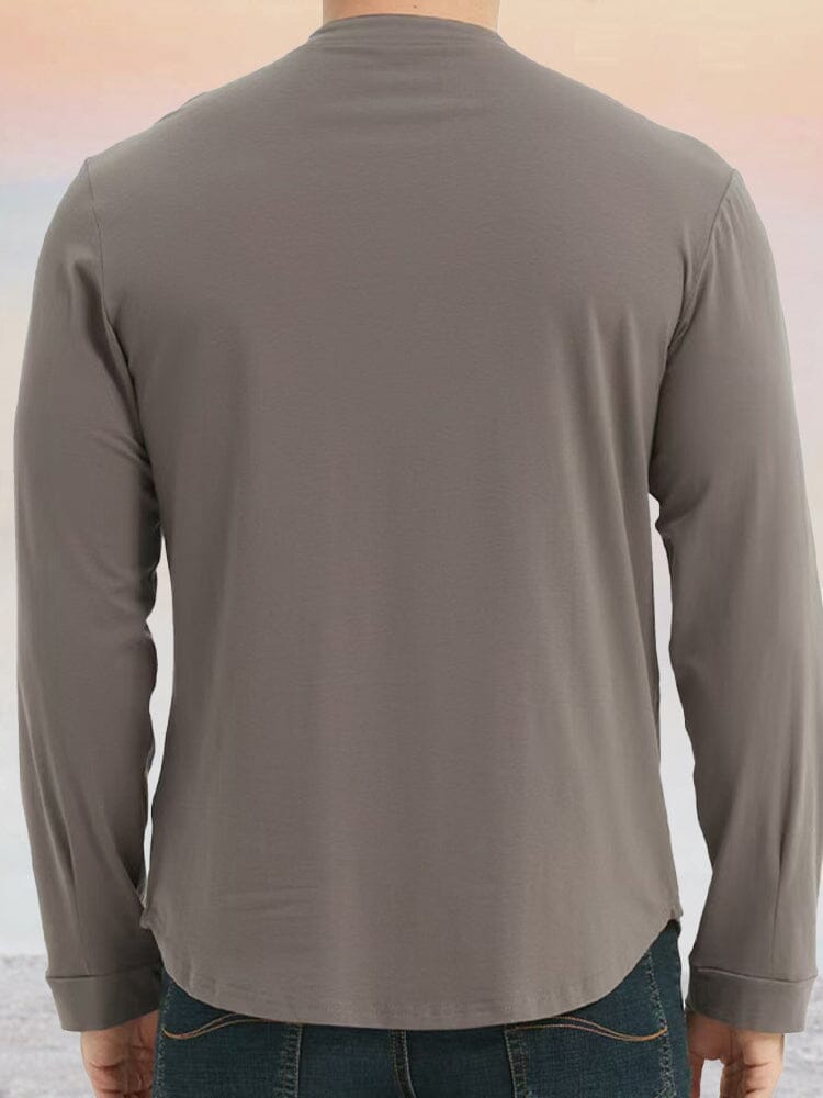 Camisa henley esencial de algodón 100%