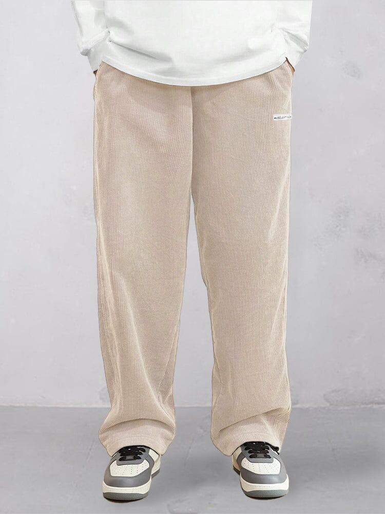 Pantalón recto esencial de pana