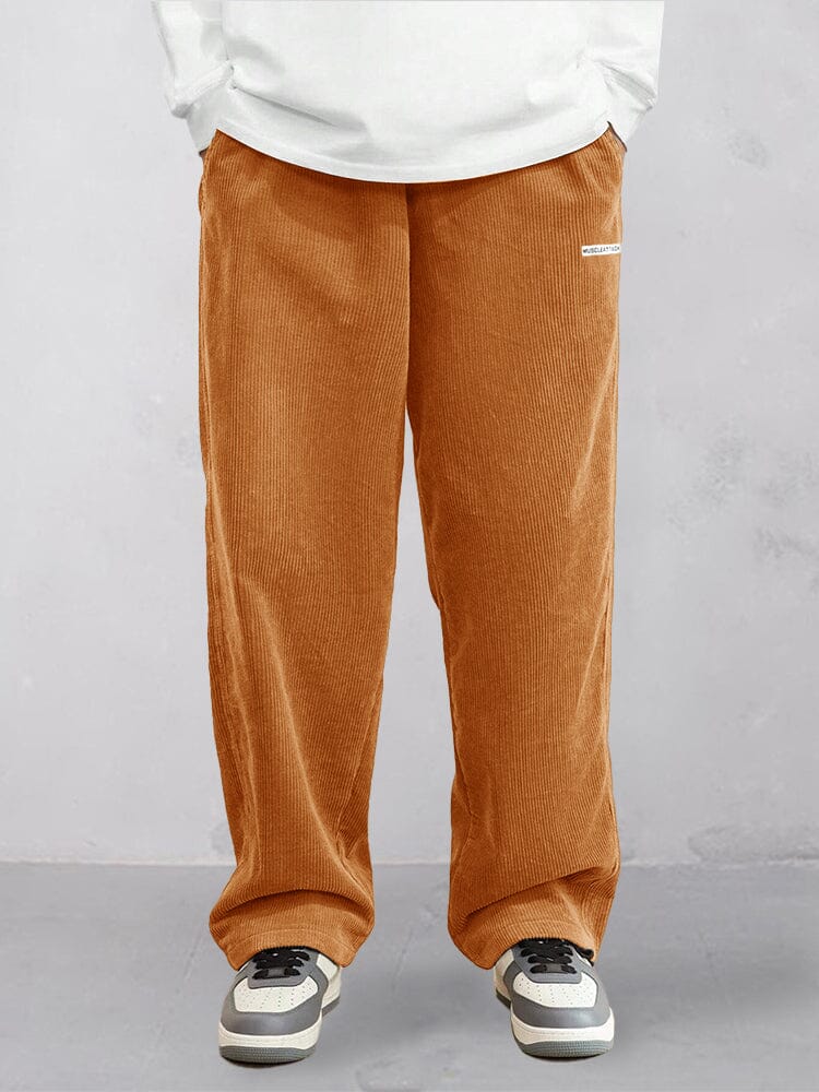 Pantalón recto esencial de pana