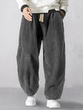 Pantalón harem holgado de pana