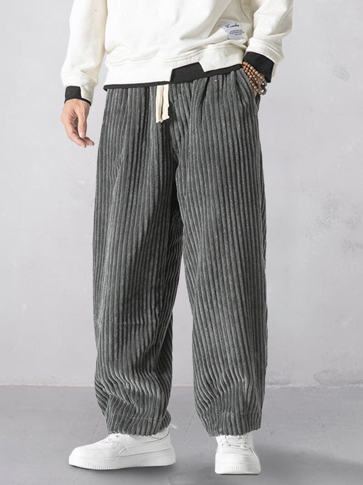 Pantalón harem holgado de pana