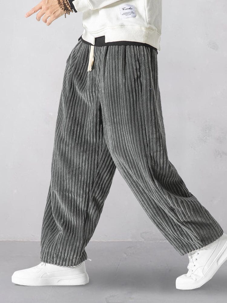 Pantalón harem holgado de pana