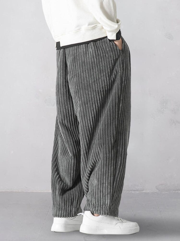 Pantalón harem holgado de pana