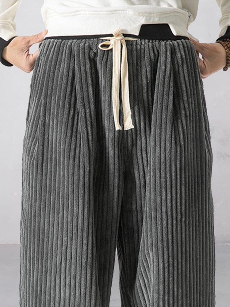 Pantalón harem holgado de pana