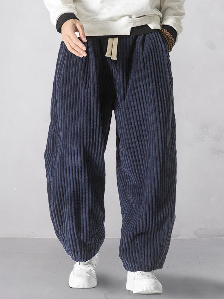 Pantalón harem holgado de pana