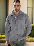 Chaqueta camisera de pana suave