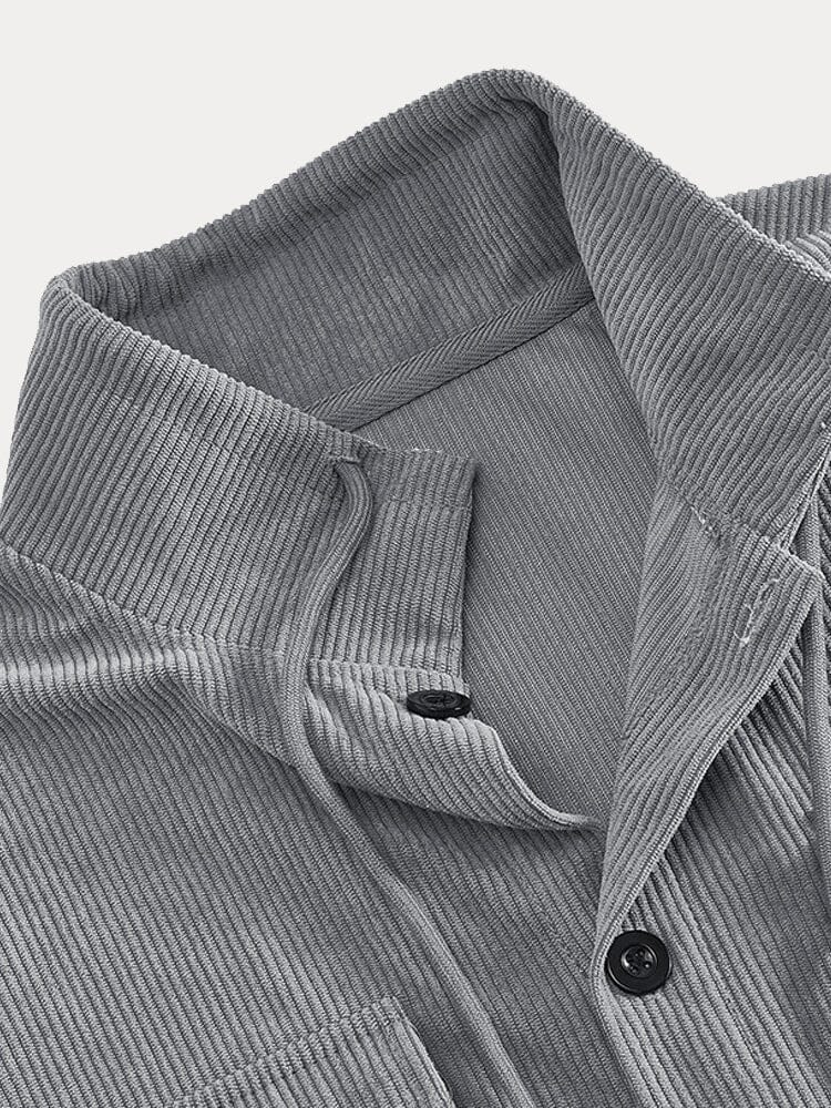 Chaqueta camisera de pana suave