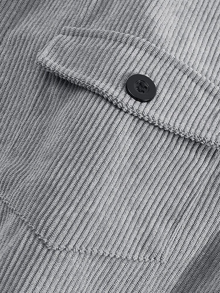 Chaqueta camisera de pana suave