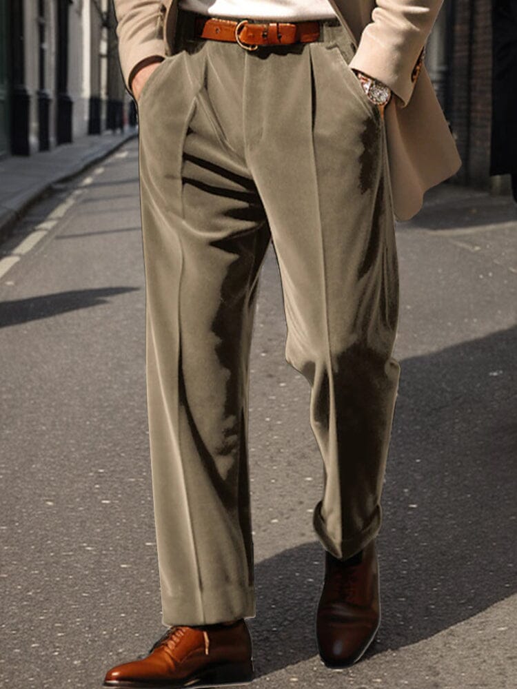 Pantalón de vestir de terciopelo