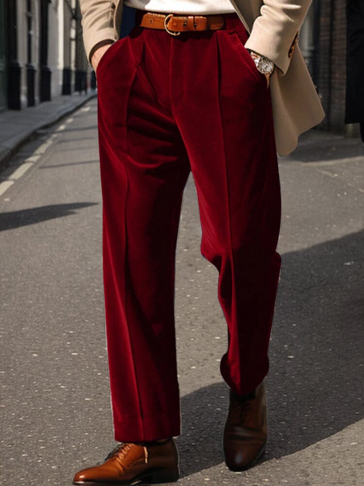 Pantalón de vestir de terciopelo