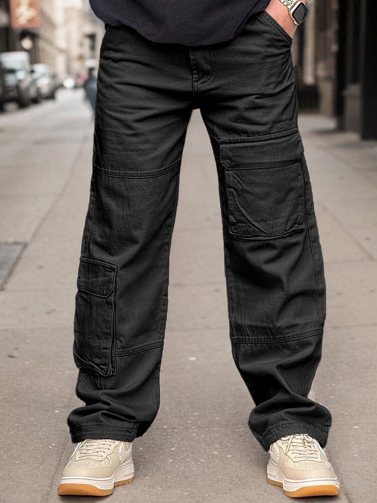 Pantalón cargo recto de algodón