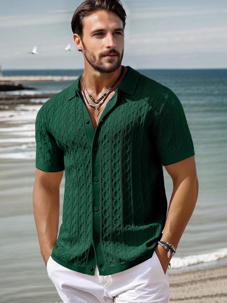 Camisa de punto trenzado suave