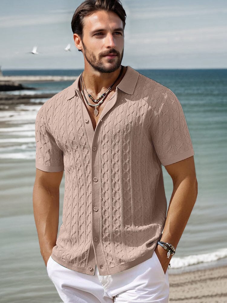 Camisa de punto trenzado suave