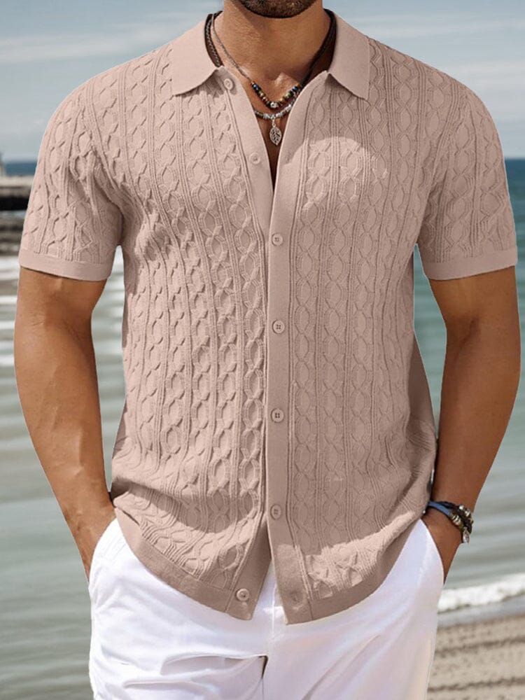 Camisa de punto trenzado suave