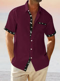 Camisa de punto gofre en bloques de color