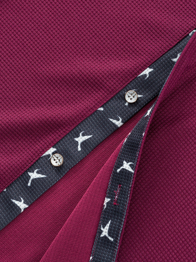 Camisa de punto gofre en bloques de color