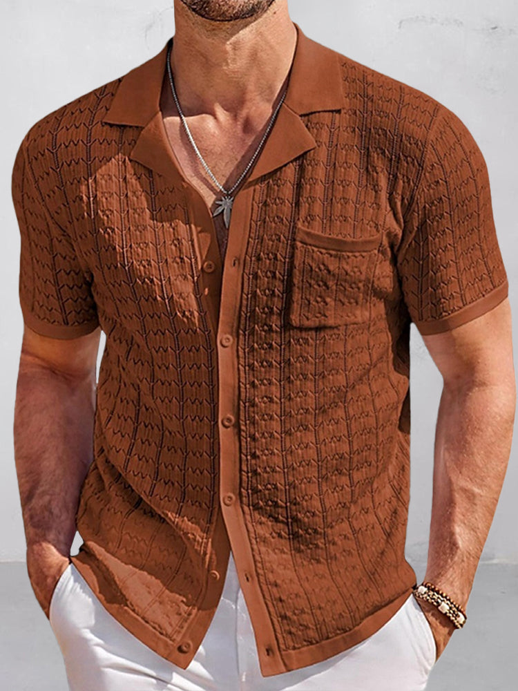 Camisa de punto texturizada transpirable